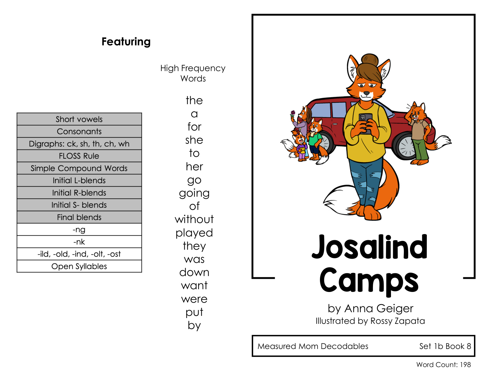 Decodable Set 1b - Book 8 - Josalind Camps